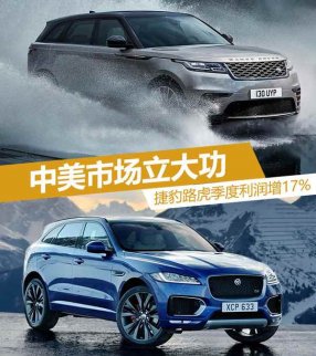 捷豹路虎季度利潤增17% 中美市場立大功